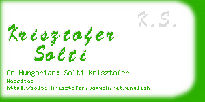 krisztofer solti business card
